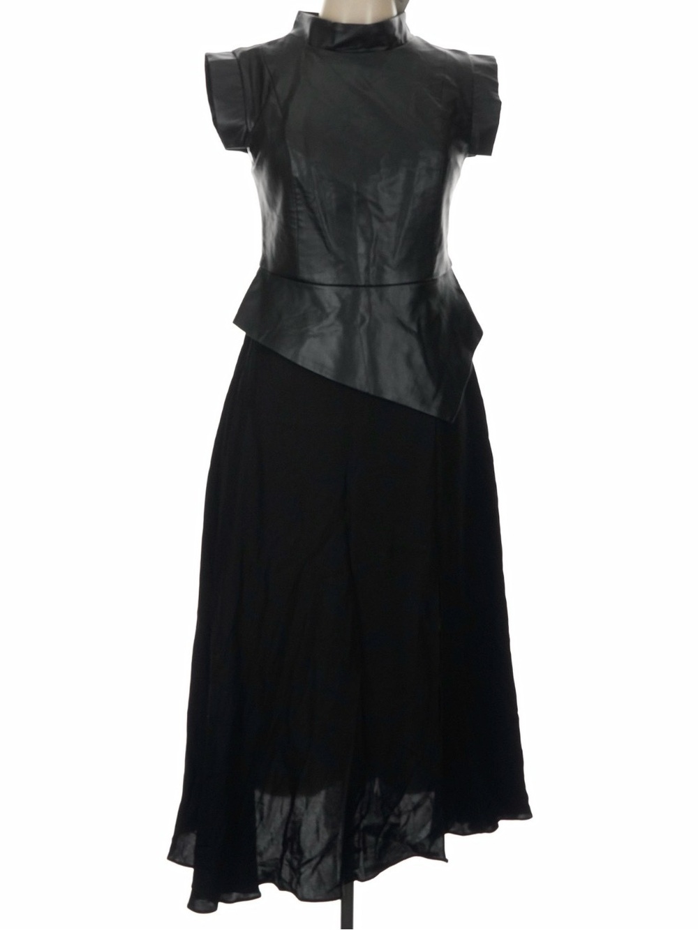 Mirimalist Concrete Black Midi Dress